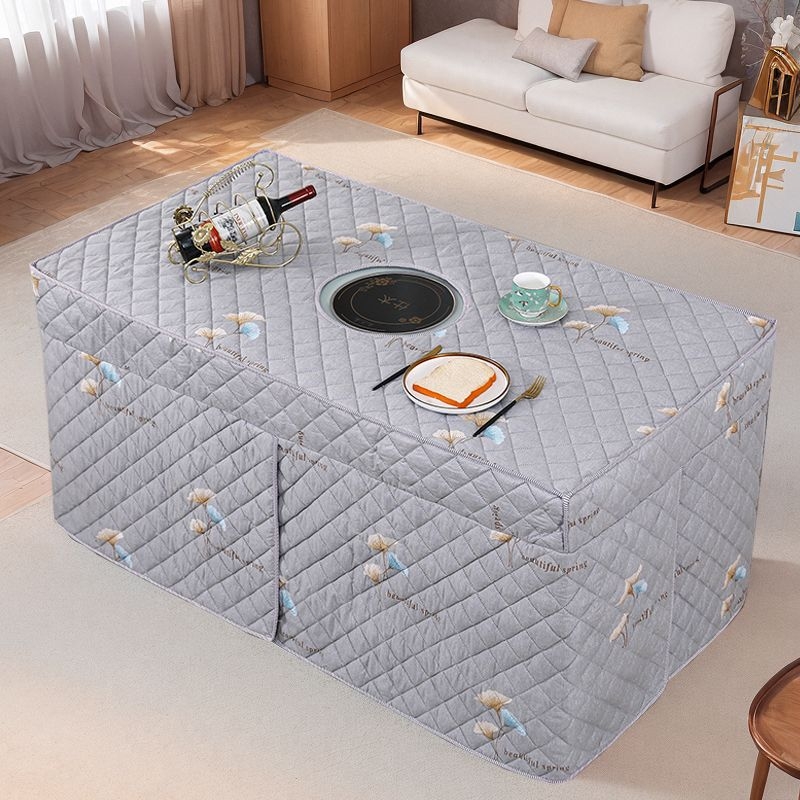 Biezināts taisnstūra apkures galda pārsegs, kokvilnas materiāls, Ķīniešu stil, piemērots kā putekļu pārsegs / dīvāna pārsegs / gaisa kondicioniera pārsegs