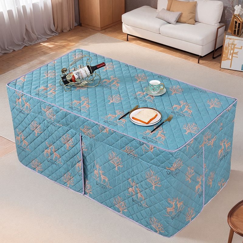 Biezināts taisnstūra apkures galda pārsegs, kokvilnas materiāls, Ķīniešu stil, piemērots kā putekļu pārsegs / dīvāna pārsegs / gaisa kondicioniera pārsegs