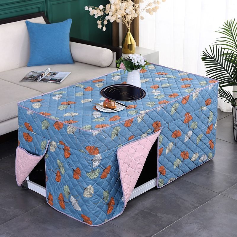 Biezināts taisnstūra apkures galda pārsegs, kokvilnas materiāls, Ķīniešu stil, piemērots kā putekļu pārsegs / dīvāna pārsegs / gaisa kondicioniera pārsegs