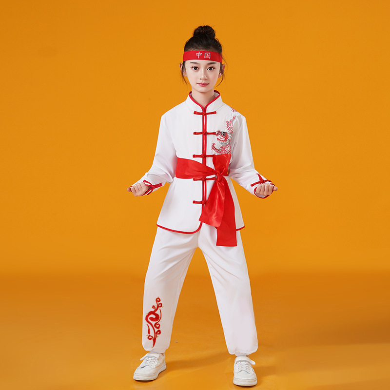 Vaikų Taiji pasirodymo kostiumas, unisex, audinys 98% spandeksas ir pamušalas 98%