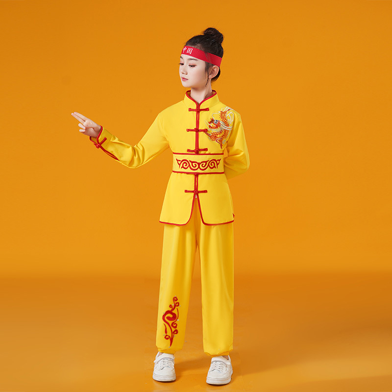 Vaikų Taiji pasirodymo kostiumas, unisex, audinys 98% spandeksas ir pamušalas 98%