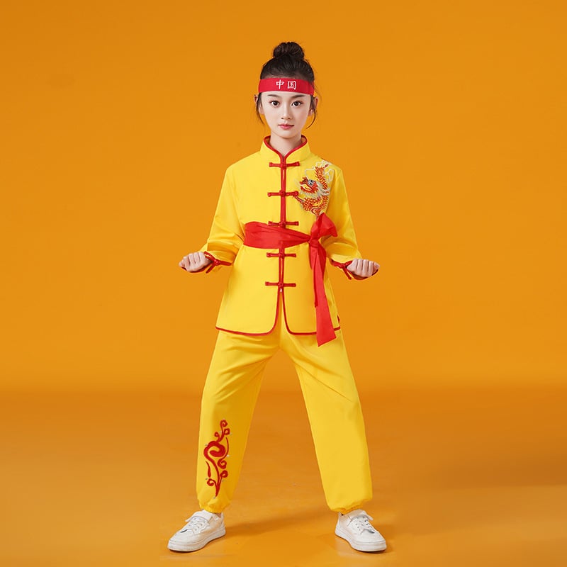 Vaikų Taiji pasirodymo kostiumas, unisex, audinys 98% spandeksas ir pamušalas 98%