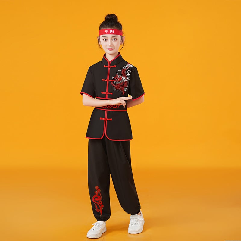 Vaikų Taiji pasirodymo kostiumas, unisex, audinys 98% spandeksas ir pamušalas 98%