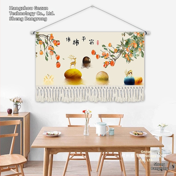 Gobelin od pamuk-blend materijala, strojno tkan, za dnevni boravak, novi kineski stil, pejzažni uzorak