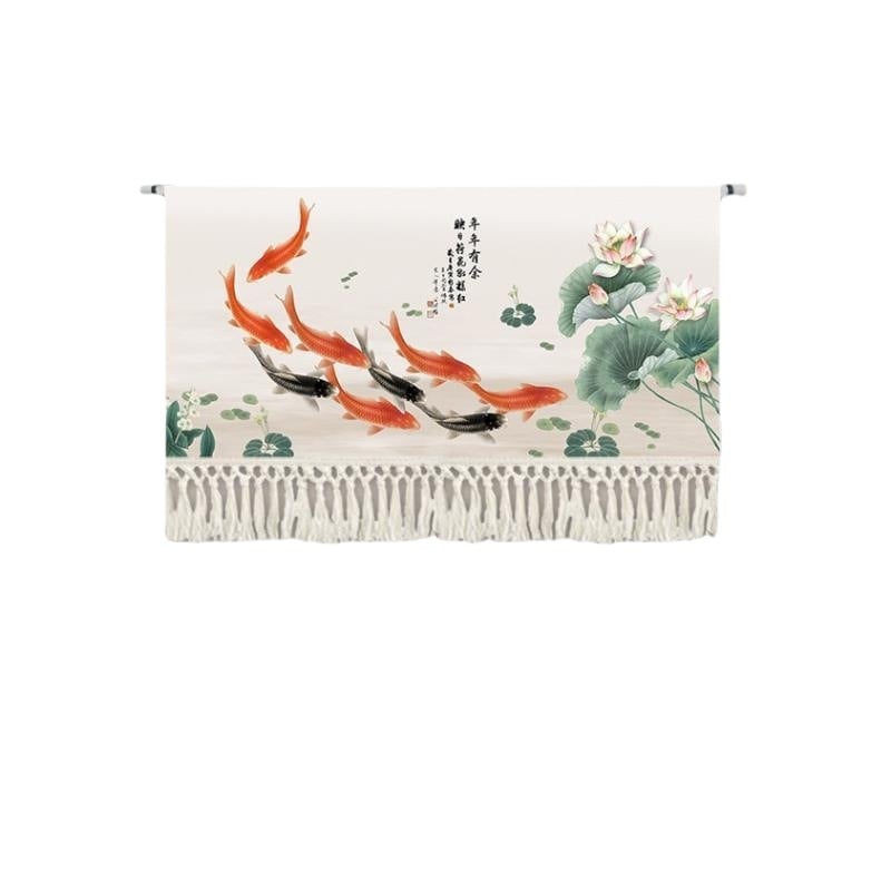 Gobelin od pamuk-blend materijala, strojno tkan, za dnevni boravak, novi kineski stil, pejzažni uzorak