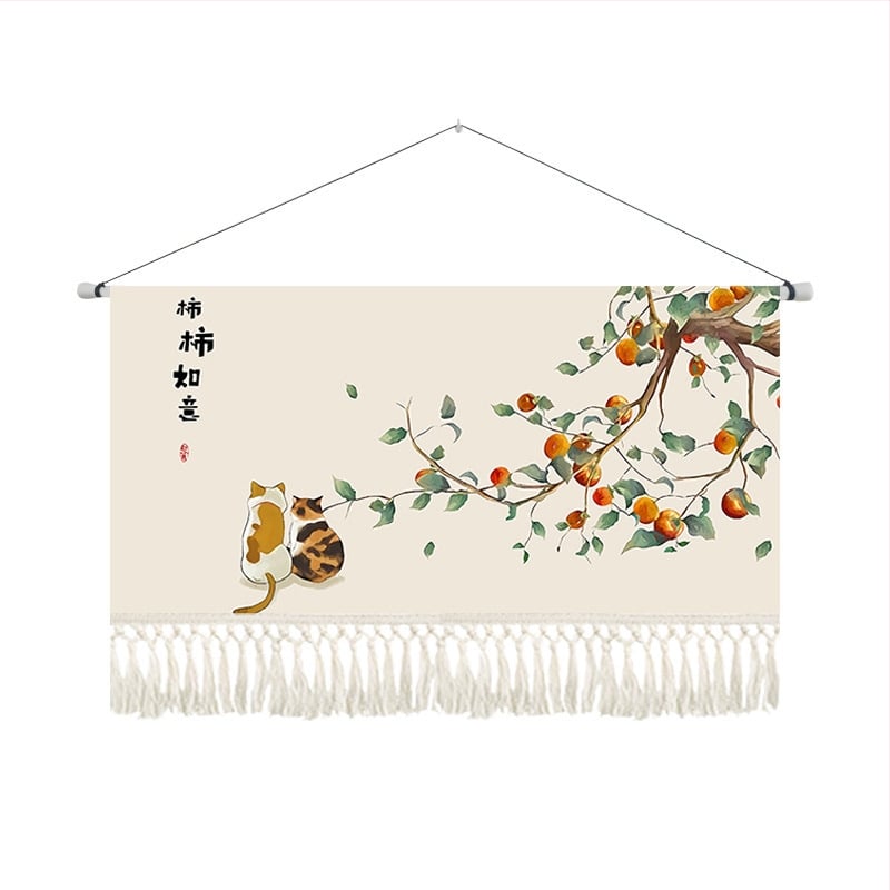 Gobelin od pamuk-blend materijala, strojno tkan, za dnevni boravak, novi kineski stil, pejzažni uzorak