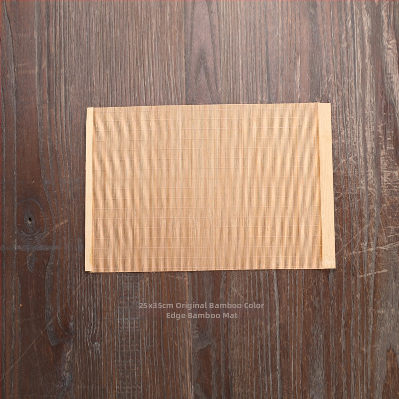 Μπαμπού ματ για τσάι με περιμετρικό ράψιμο, μόνωση τσαγιού, προσαρμογή με λογότυπο, κυκλοφορία 2024