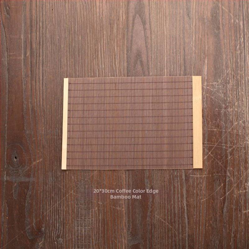 Μπαμπού ματ για τσάι με περιμετρικό ράψιμο, μόνωση τσαγιού, προσαρμογή με λογότυπο, κυκλοφορία 2024