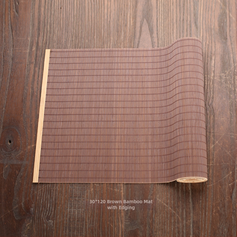 Μπαμπού ματ για τσάι με περιμετρικό ράψιμο, μόνωση τσαγιού, προσαρμογή με λογότυπο, κυκλοφορία 2024