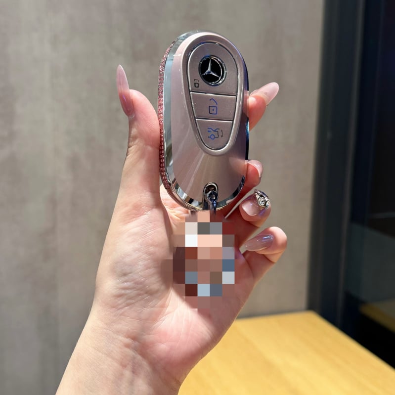 Mercedes-Benz atslēgas vāciņš modeļiem C-Class, E-Class, C260L, E300L, GLC300/260, S-Class un GLE — āda ar eļļas un vasku apstrādi