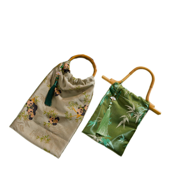 DIY komplekts bambusa mezgla somai – Jauns ķīniešu stils, soma no Song brokāta auduma