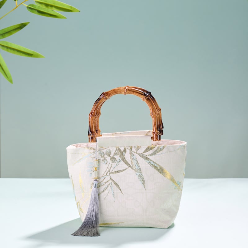 DIY komplekts bambusa mezgla somai – Jauns ķīniešu stils, soma no Song brokāta auduma