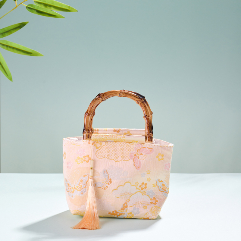 DIY komplekts bambusa mezgla somai – Jauns ķīniešu stils, soma no Song brokāta auduma