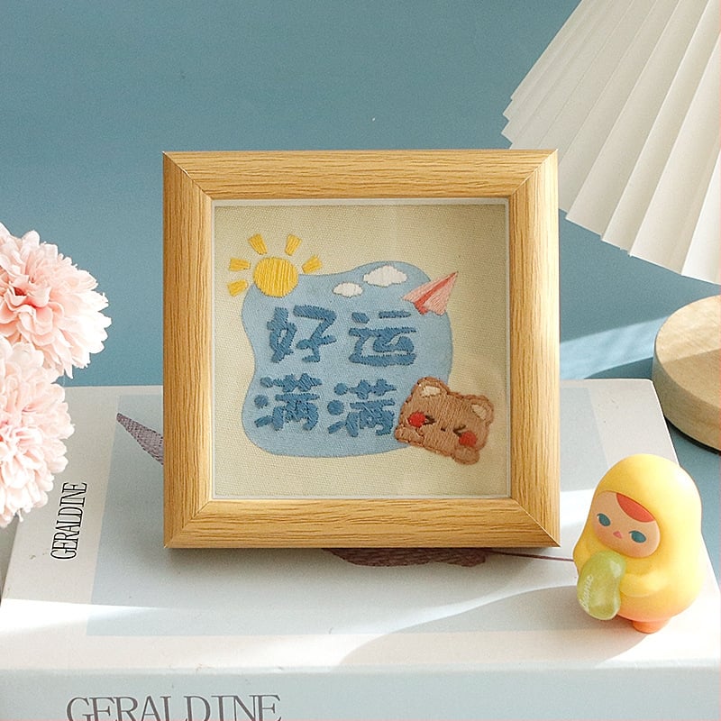 Krusta šūšanas komplekts – lina audums, motīvs karikatūra/animēta, Jaunais ķīniešu stila šūšanai