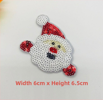 Снежен човек апликация – бродерия с мъниста и пайети за коледна украса, DIY аксесоари (Материал: бродерия с мъниста и пайети; Приложение: Друго; Марка: Друго)