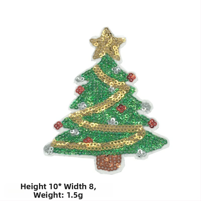 Снежен човек апликация – бродерия с мъниста и пайети за коледна украса, DIY аксесоари (Материал: бродерия с мъниста и пайети; Приложение: Друго; Марка: Друго)