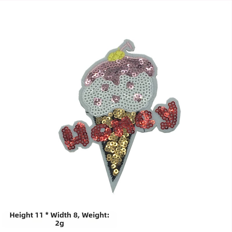 Снежен човек апликация – бродерия с мъниста и пайети за коледна украса, DIY аксесоари (Материал: бродерия с мъниста и пайети; Приложение: Друго; Марка: Друго)