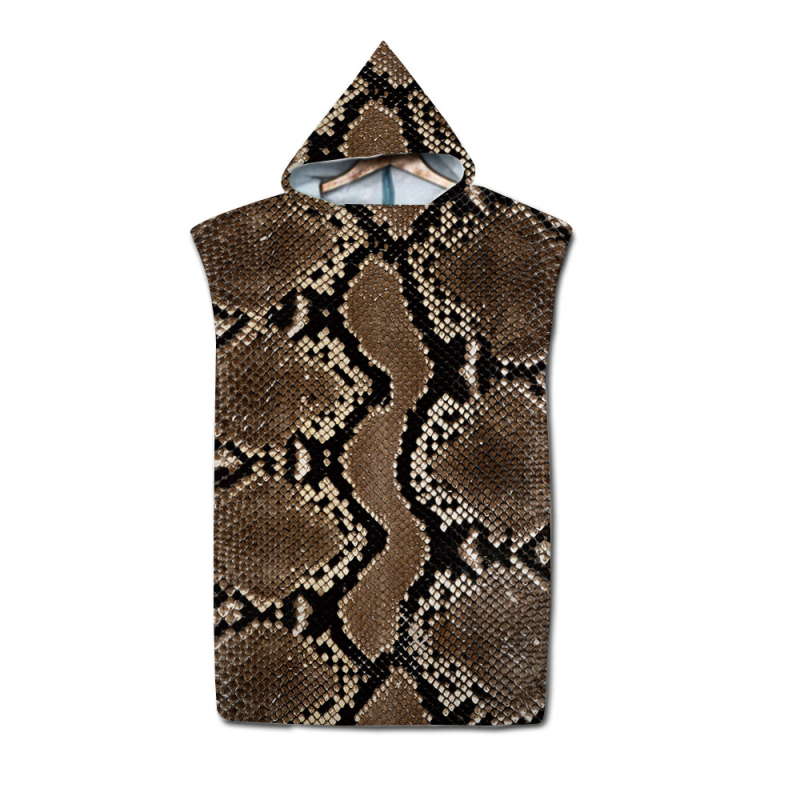 Kapuljačasti mikrofiber ručnik za plažu s otiskom, 150D, 300–400 g