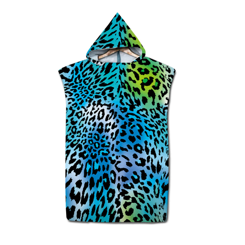 Kapuljačasti mikrofiber ručnik za plažu s otiskom, 150D, 300–400 g