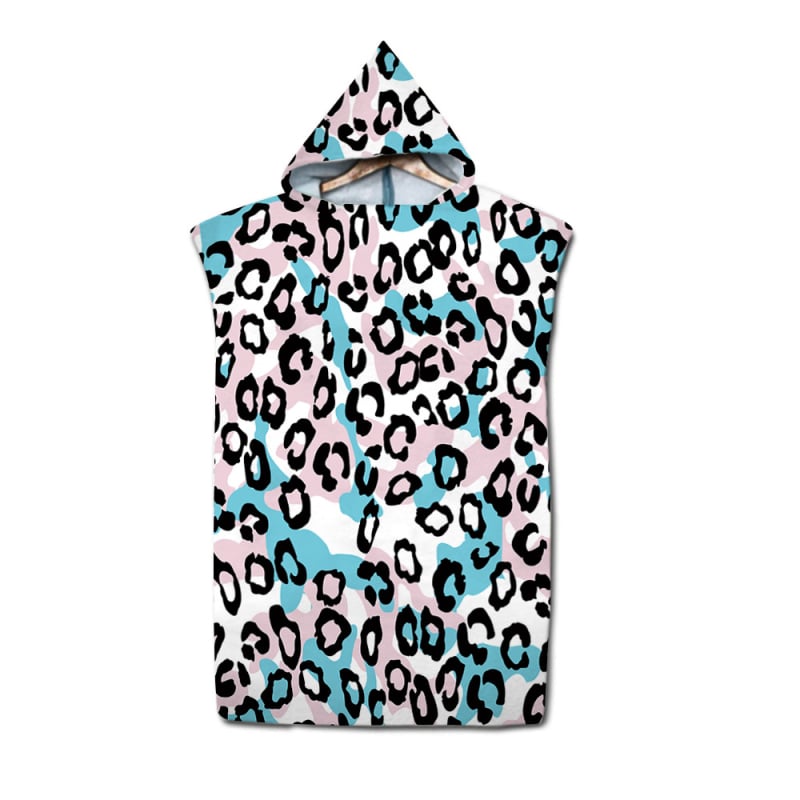 Kapuljačasti mikrofiber ručnik za plažu s otiskom, 150D, 300–400 g