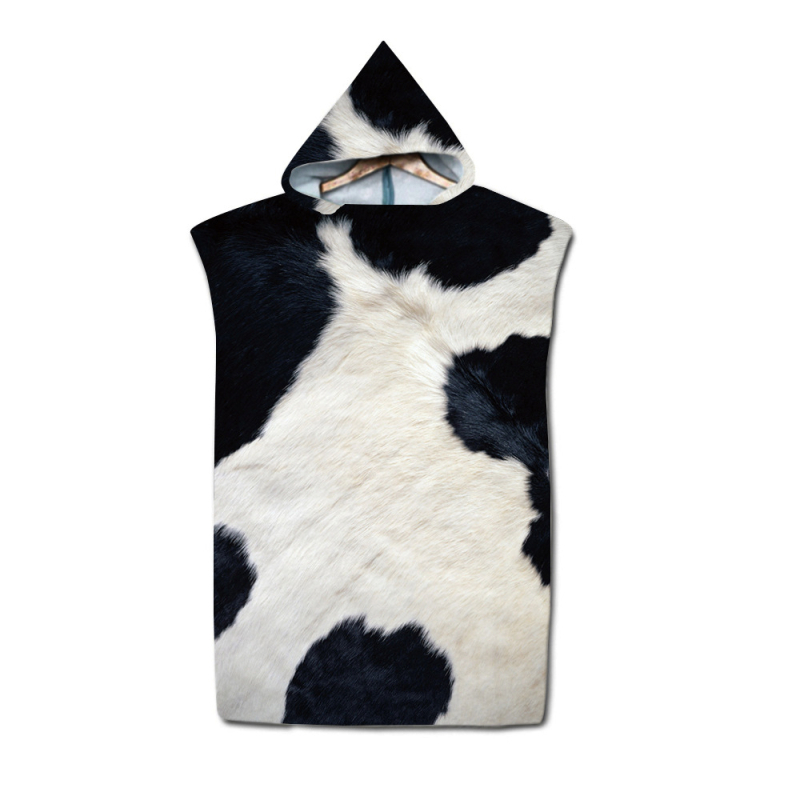 Kapuljačasti mikrofiber ručnik za plažu s otiskom, 150D, 300–400 g