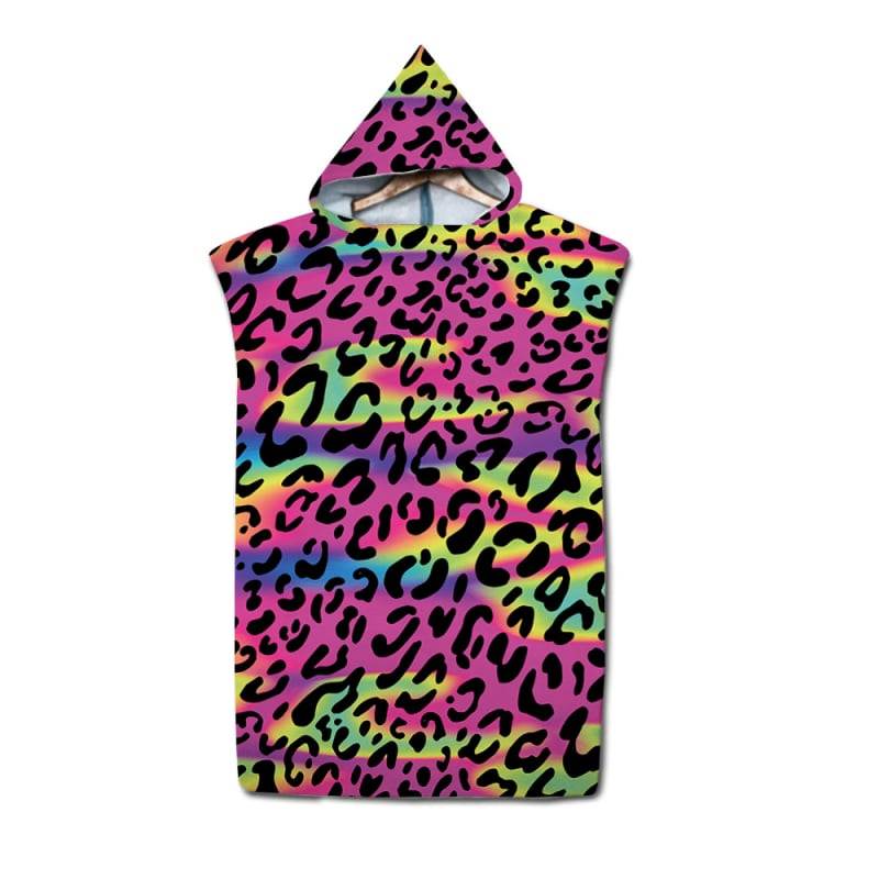 Kapuljačasti mikrofiber ručnik za plažu s otiskom, 150D, 300–400 g