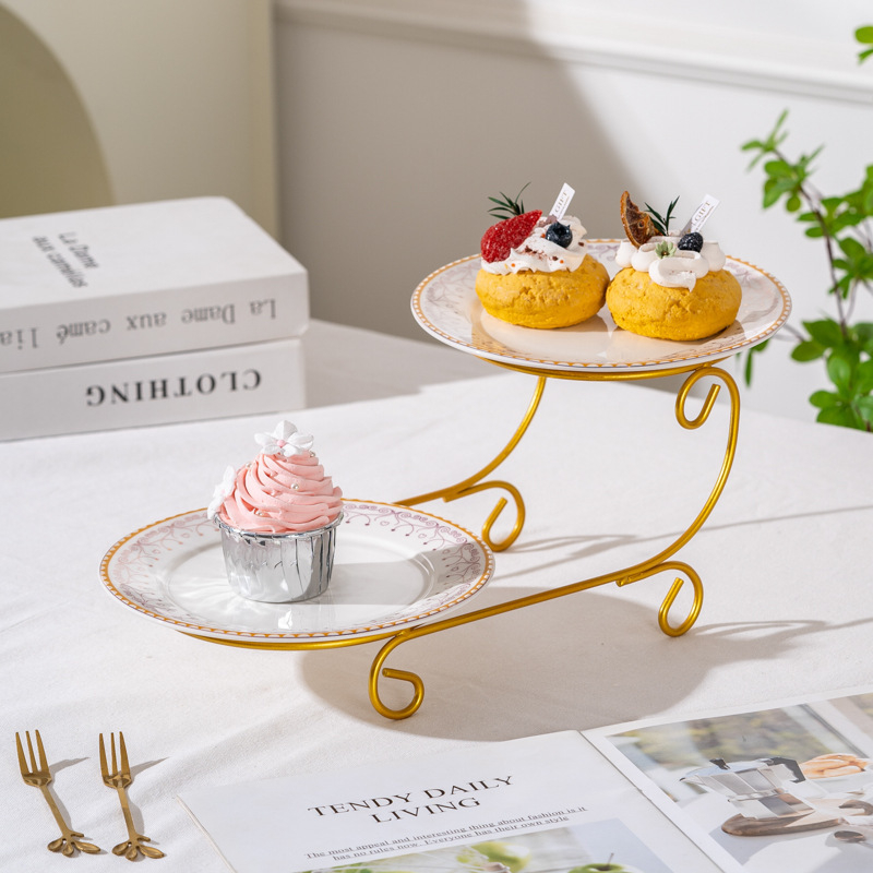 Gyümölcskosár kijelző állvány - többszintes desszert és sütemény tároló, modern egyszerű stílus, Unique márka, 2023-ban bemutatva, licenc Guangdong xk16-204-01508