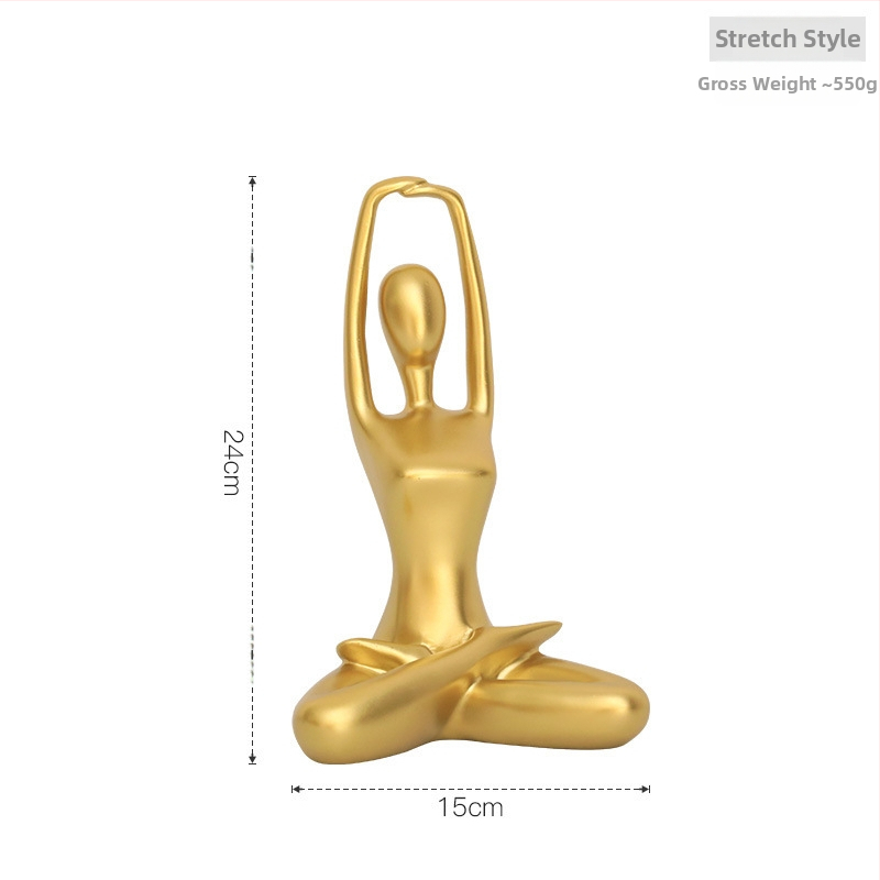 Wei Qian Műgyanta figurák – Dekoratív figurák vitrint és TV-szekrényhez, skandináv stílusú könnyed luxus