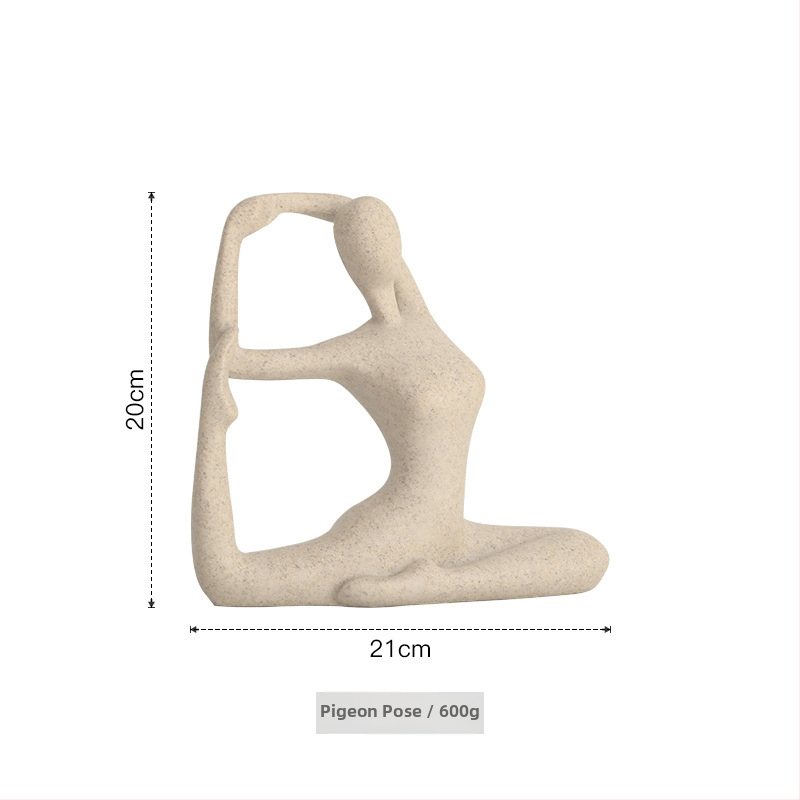 Wei Qian Műgyanta figurák – Dekoratív figurák vitrint és TV-szekrényhez, skandináv stílusú könnyed luxus