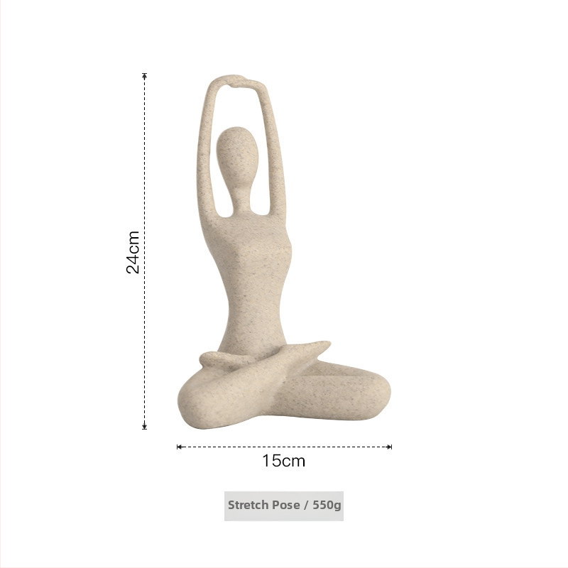 Wei Qian Műgyanta figurák – Dekoratív figurák vitrint és TV-szekrényhez, skandináv stílusú könnyed luxus