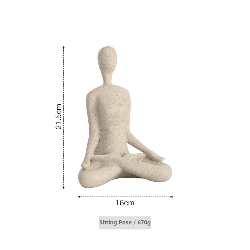 Wei Qian Műgyanta figurák – Dekoratív figurák vitrint és TV-szekrényhez, skandináv stílusú könnyed luxus