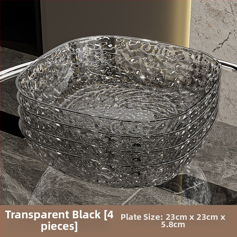 Műanyag gyümölcstál kalapált textúrával és pillangócsomó mintával, könnyed luxus retro stílus