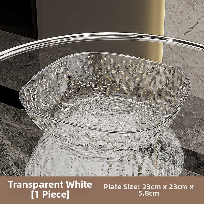 Műanyag gyümölcstál kalapált textúrával és pillangócsomó mintával, könnyed luxus retro stílus