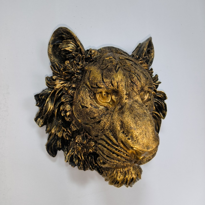 Farkasfej falikép – természetes gyanta anyagból, állatmotívum