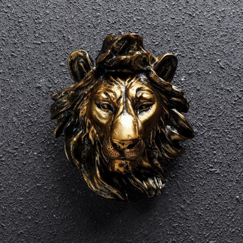 Farkasfej falikép – természetes gyanta anyagból, állatmotívum