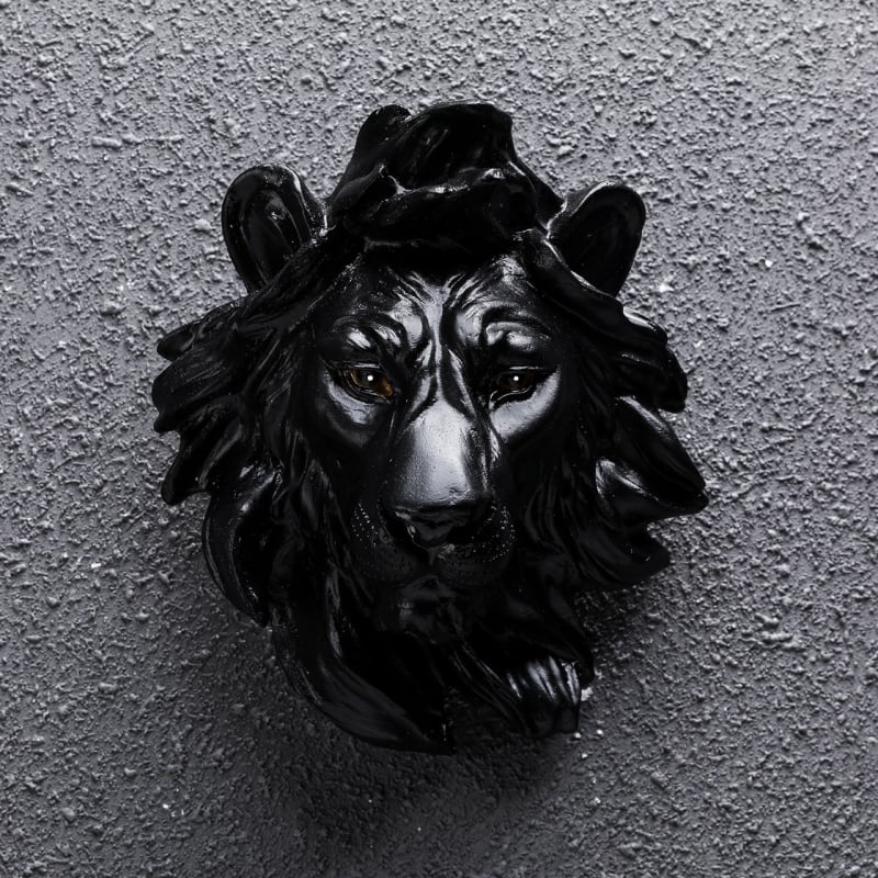 Farkasfej falikép – természetes gyanta anyagból, állatmotívum