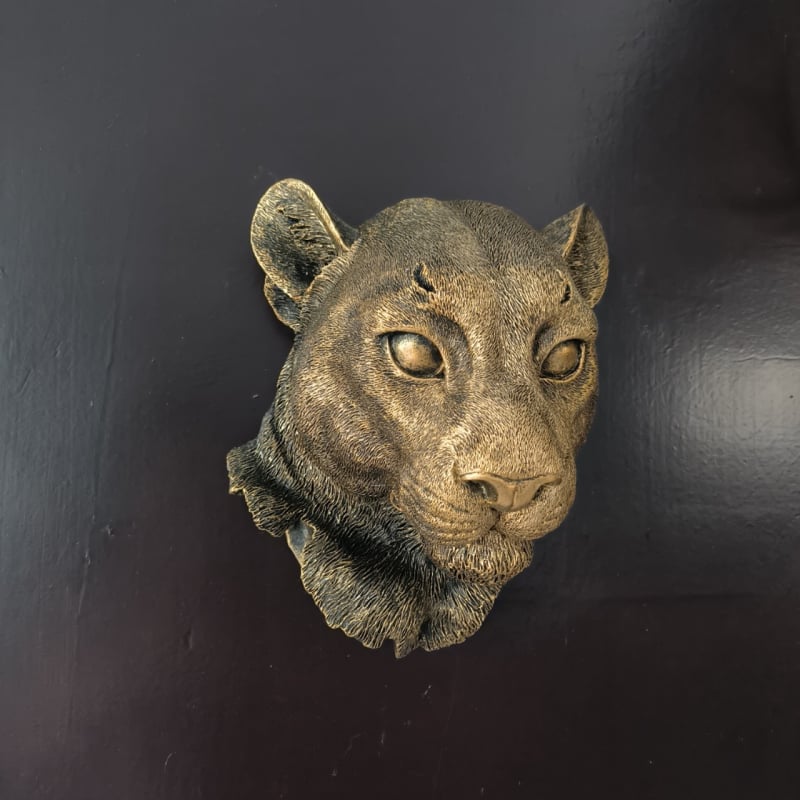 Farkasfej falikép – természetes gyanta anyagból, állatmotívum