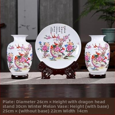 Tryjų porcelaninių vazonų rinkinys Hao Han, kinų stiliaus namų dekoras svetainei