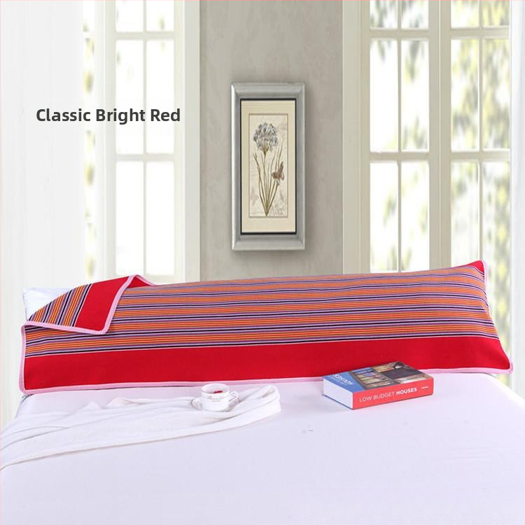 Obliečka na vankúš pre dve osoby, tradičná drsná bavlna, dlhý štýl, husté tkanie.