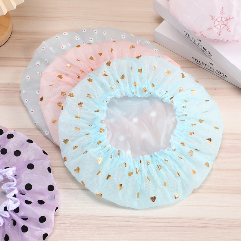 Zuhanysapka PVC, 150D szál, Jacquard folyamat, 30 g alatt, testreszabható — hajszárításra való sapka