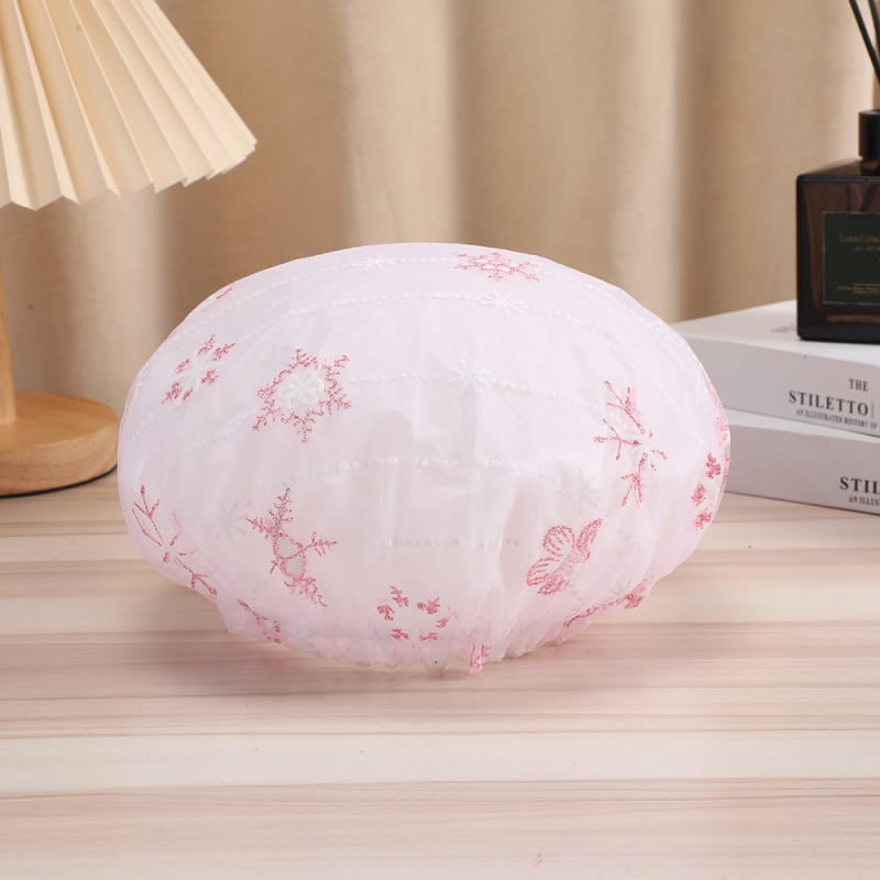 Zuhanysapka PVC, 150D szál, Jacquard folyamat, 30 g alatt, testreszabható — hajszárításra való sapka