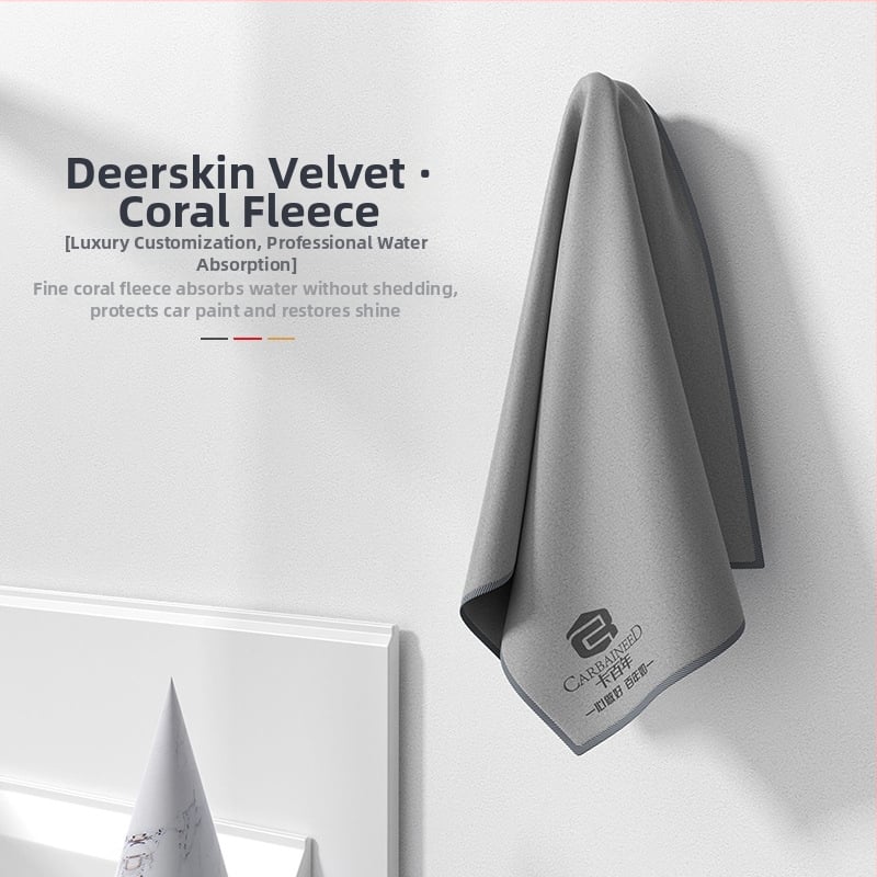 Automobilių plovimo rankšluostis – suede medžiaga, dvipusis koralo veliūras, prekės ženklas Card Hundred Years, pritaikymas prieinamas
