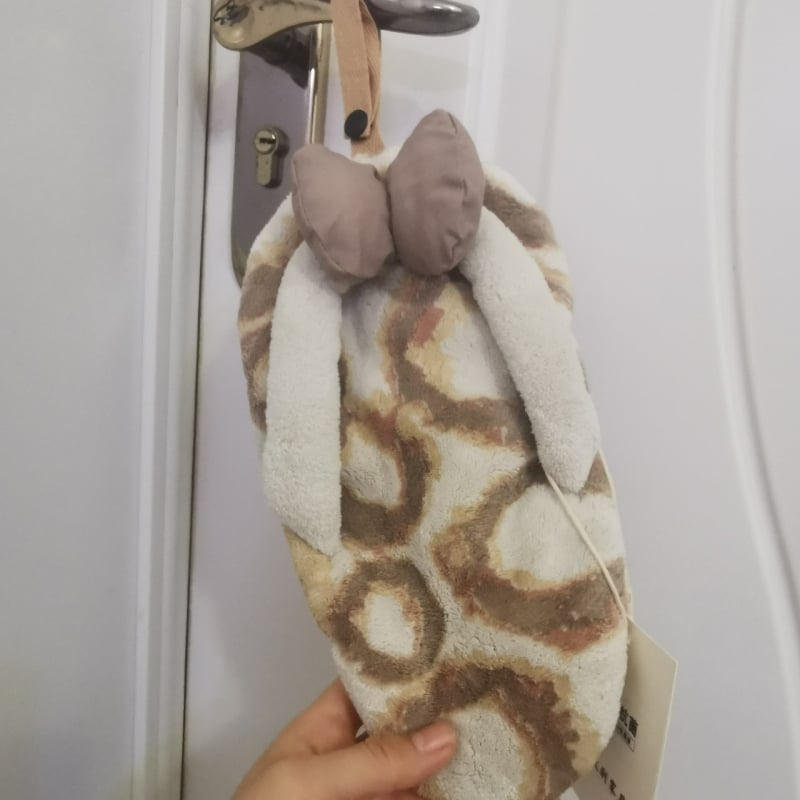 Double Benefit Πετσέτα Χεριών – Μοτίβο λεοπάρ γάτας, Κοραλλί φλίς, Κεντημένη, 30–50 g, 150d