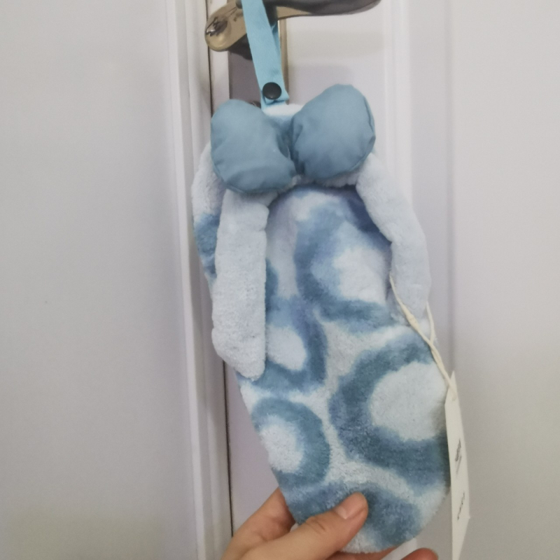 Double Benefit Πετσέτα Χεριών – Μοτίβο λεοπάρ γάτας, Κοραλλί φλίς, Κεντημένη, 30–50 g, 150d