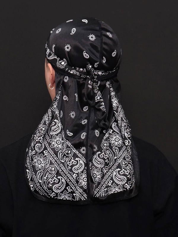 Durag galvas lakats ar svītrainu rakstu, brīvā laika stils, ārā sportiskai lietošanai