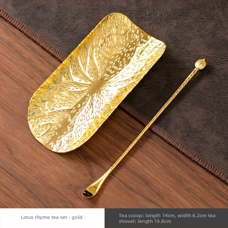 Kaheosaline kung fu tee komplekt: käsitööline tee lusikas ja taldrik segusest tee ceremoonia tarbeks