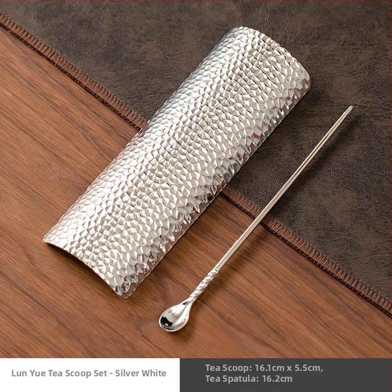 Kaheosaline kung fu tee komplekt: käsitööline tee lusikas ja taldrik segusest tee ceremoonia tarbeks