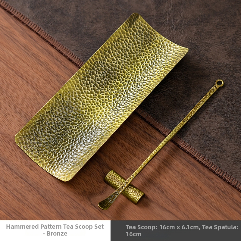 Kaheosaline kung fu tee komplekt: käsitööline tee lusikas ja taldrik segusest tee ceremoonia tarbeks