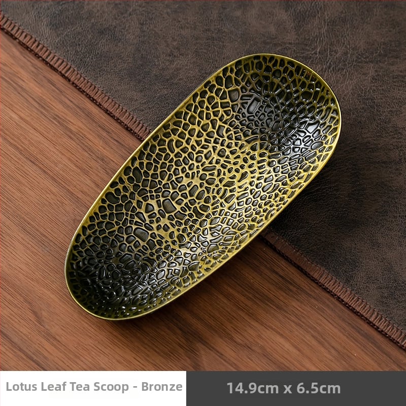 Kaheosaline kung fu tee komplekt: käsitööline tee lusikas ja taldrik segusest tee ceremoonia tarbeks