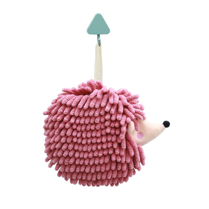 Hedgehog chenille kéztörlő függő dizájnnal, poliészter, 50–80 g, 150D, hímzés